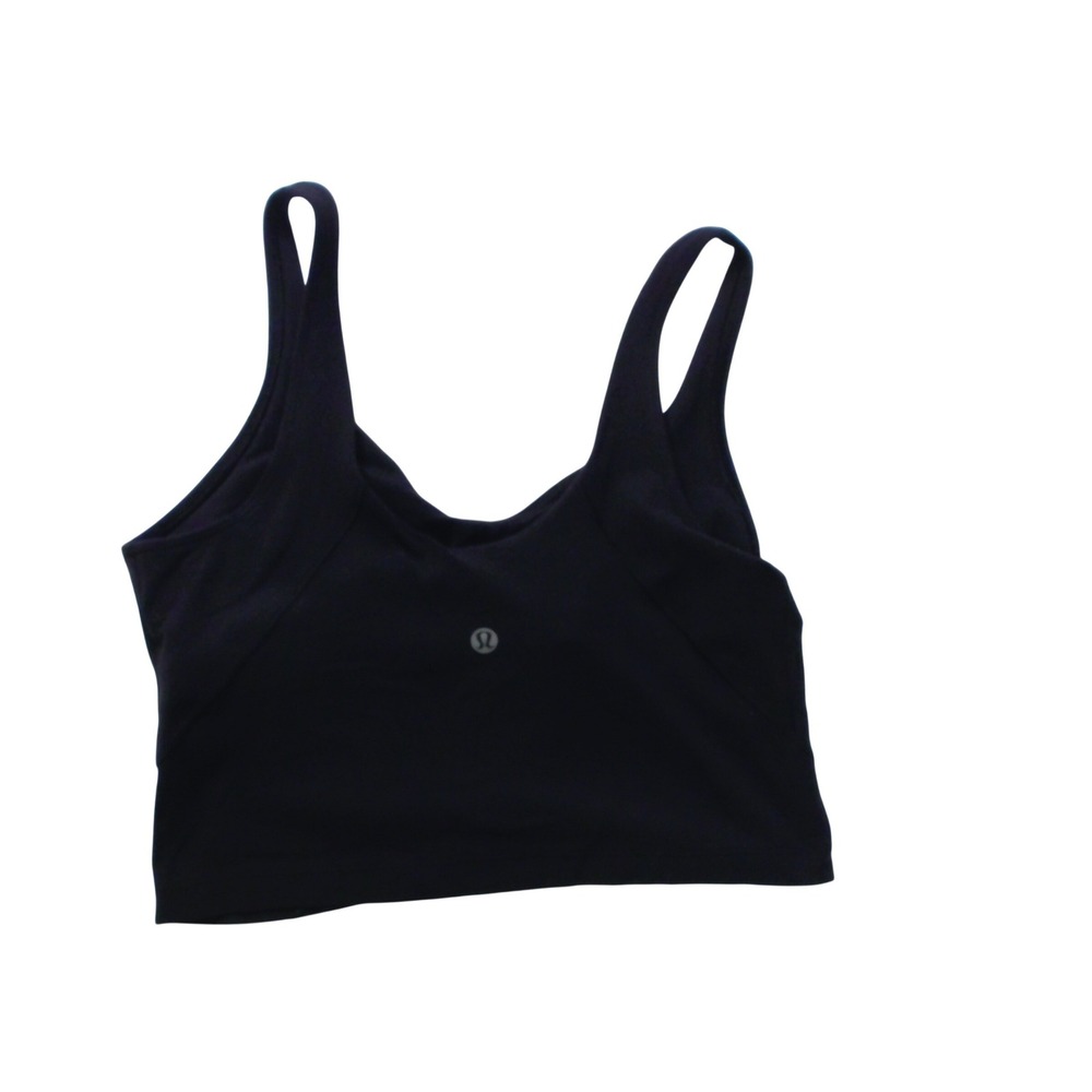 Lululemon Align Tank Top Black Nulu Fabric Bra Size 4 NO PADS